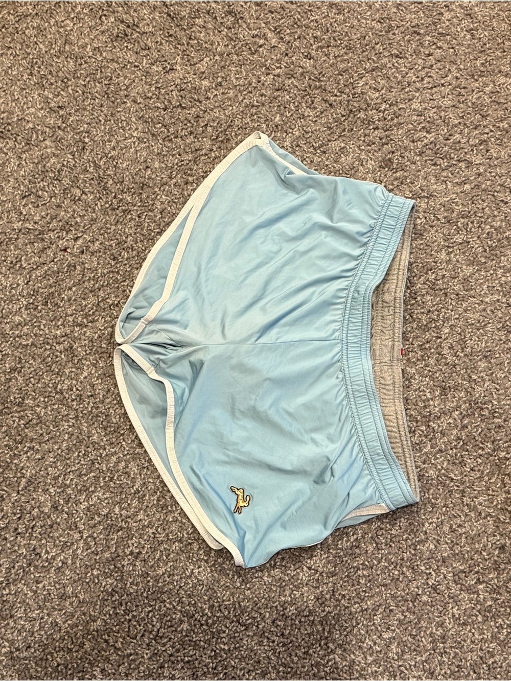 Tracksmith Sky Blue Women's Running Shorts with White Trim